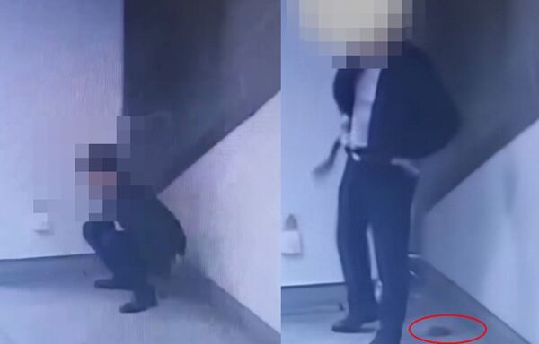 廣西南寧地鐵11日才爆出有人在車站內公然便溺。(翻攝微博)