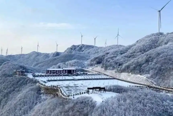 ▲▼武漢下雪了。(圖/翻攝自微博)