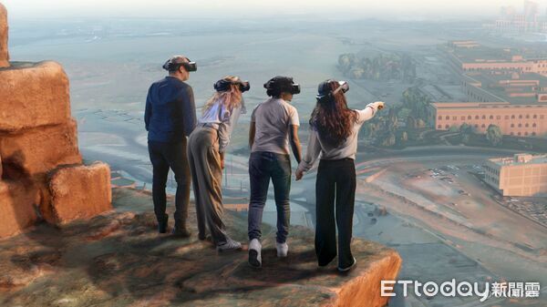 ▲奇美博物館將引進全球轟動的VR節目《消失的法老》,重現古夫金字塔壯麗場景。(記者林東良翻攝,下同)