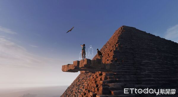 ▲奇美博物館將引進全球轟動的VR節目《消失的法老》,重現古夫金字塔壯麗場景。(記者林東良翻攝,下同)