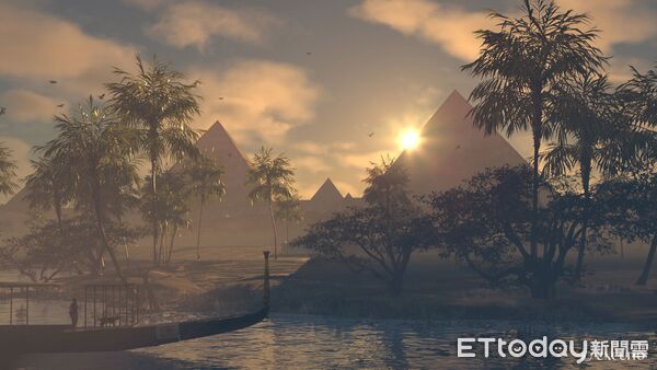 ▲奇美博物館將引進全球轟動的VR節目《消失的法老》,重現古夫金字塔壯麗場景。(記者林東良翻攝,下同)