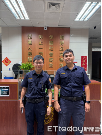 ▲▼ 左邊警員林志一 ,右邊警員蔡守博 。(圖/記者黃宥寧翻攝)