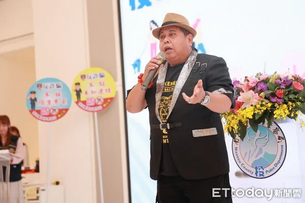 ▲藝人「黑面」代言反詐。(圖/南投縣政府提供,下同)