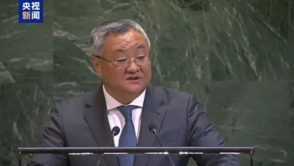 ▲大陸駐聯合國代表傅聰。(圖/翻攝央視)