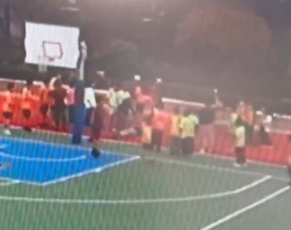 ▲彰化芬園國小一名男老師跑步後突然昏倒。(圖/民眾提供)