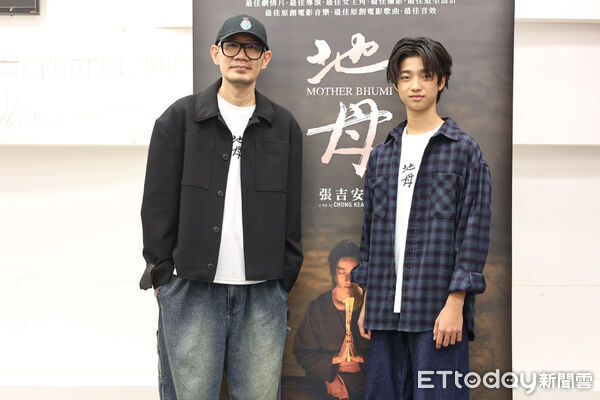 ▲導演張吉安、演員白潤音《地母》媒體茶敘。(圖/記者林敬旻攝)