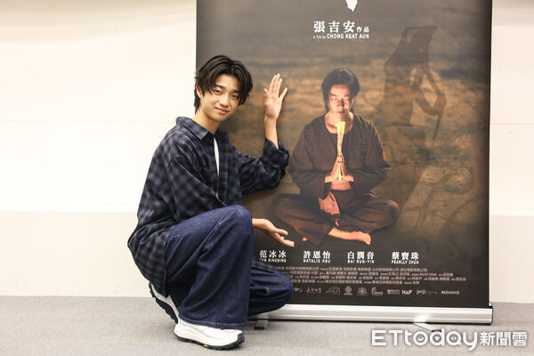 ▲導演張吉安、演員白潤音《地母》媒體茶敘。(圖/記者林敬旻攝)