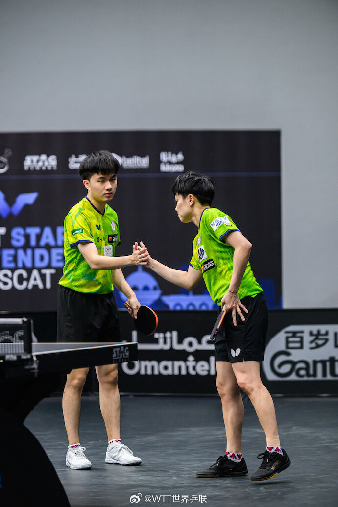 ▲▼台灣黃金混雙林昀儒、鄭怡靜。(圖/翻攝自微博/WTT世界乒联)