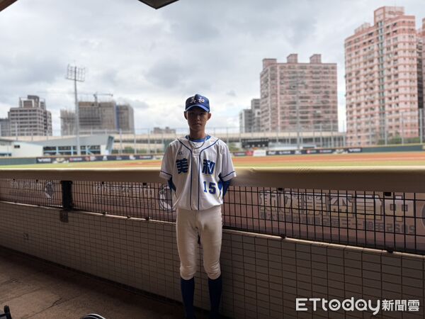 ▲美和高中先發投手卓鴻志。(圖/記者胡冠辰攝)