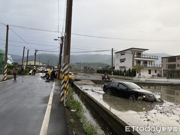 ▲▼宜蘭縣冬山鄉永和路、美和路一段路口昨日發生一起車禍事故 。(圖/記者游芳男翻攝)