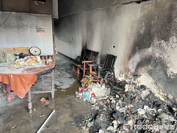 ▲苗栗縣頭份市一棟透天厝下午發生火警,一度傳出父子2人受困,父子幸運脫困,輕微嗆傷送醫。(圖/記者楊永盛翻攝)