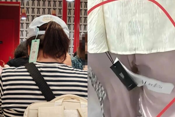 ▲▼防退貨巨型吊牌被破解了。(圖/翻攝自微博)