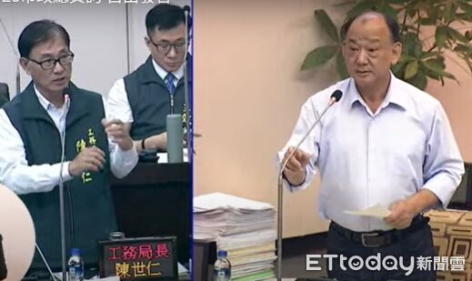 ▲台南市議會議員在定期大會自由發言中,質疑營建廢棄物亂象並建議設定示範區,並指出垃圾山火燒山造成毒煙外逸,批評環保局管理不當。(記者林東良翻攝,下同)