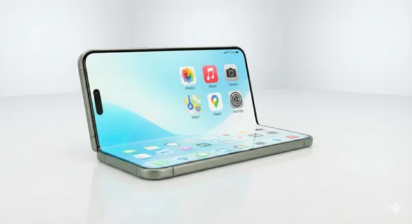 ▲折疊iPhone。(圖/Gemini生成)