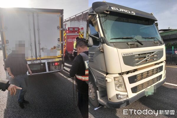 ▲國道1號南向61.5公里(中壢路段)26日下午2時52分發生嚴重事故。(圖/記者沈繼昌翻攝,下同)