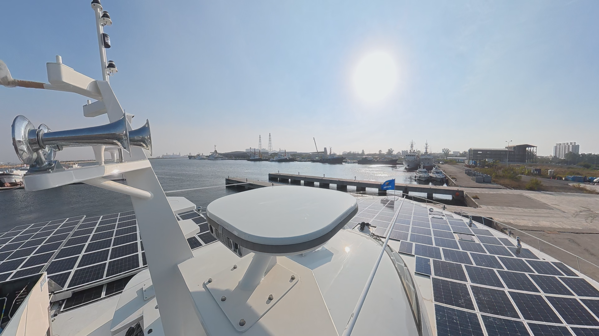 ▲▼全球首艘零碳排船「保利馬」攜手中華電信合作。(圖/記者姜國輝攝)