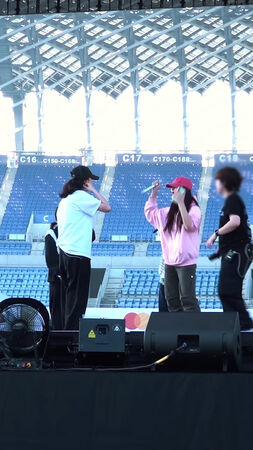 ▲▼TWICE唱〈日不落〉萬人聽音漏! 粉絲超狂反應⋯逗笑場內成員。(圖/翻攝自TWICE IG)