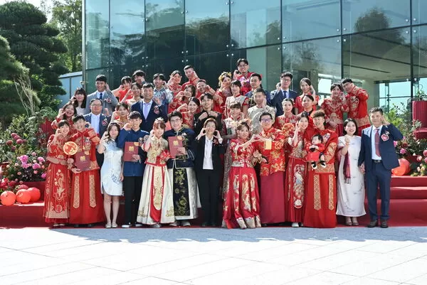 ▲彰化縣政府舉辦聯合婚禮今年有42對新人參加。(圖/縣府提供)