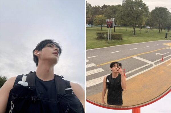 ▲▼BTS V漢江「零偽裝」跑步!無袖濕身照曝光 粉絲哀號:怎麼沒認出。(圖/翻攝自IG)