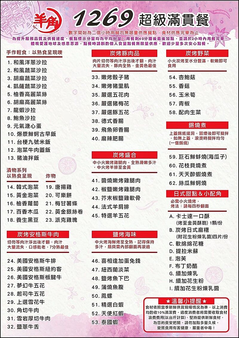 ▲▼台中燒肉吃到飽869起!「羊角炭火燒肉」爽嗑日本A5和牛、牛舌、泰國活蝦、生啤等百種食材無限續。(圖/部落客商妮提供)