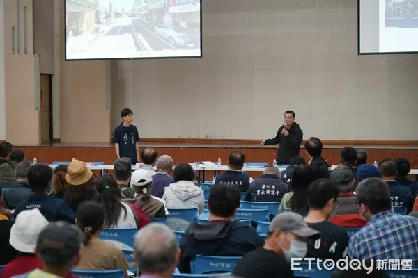 ▲斗六市公所舉辦道路改善說明會,市長林聖爵向居民與商家親自說明規劃方向。(圖/記者游瓊華翻攝)