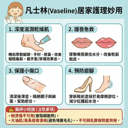 陳佳玲說明凡士林的多項功能。(翻攝自臉書@藥玩家-玲玲藥師)