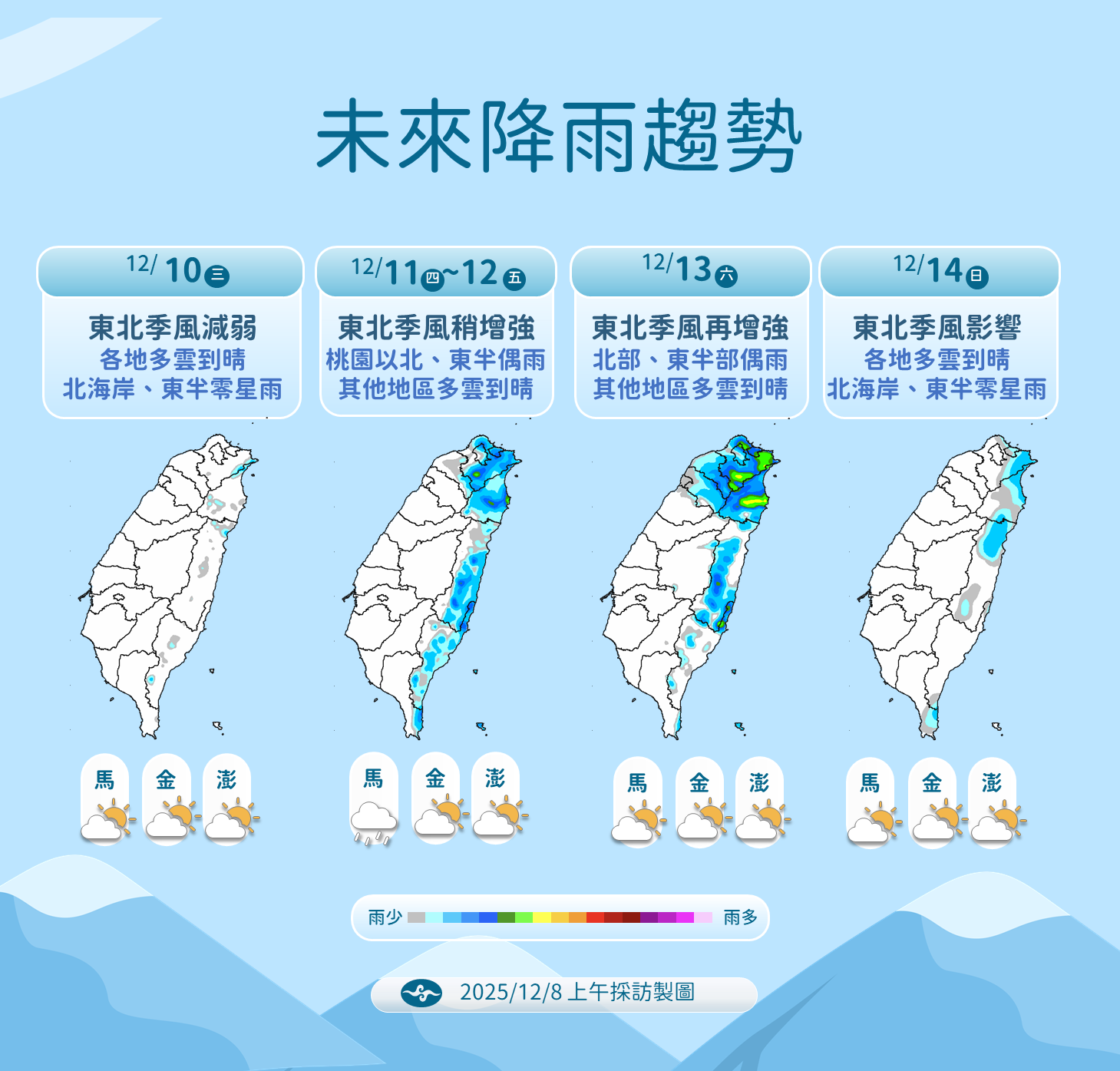 ▲▼未來一周天氣。(圖/氣象署提供)