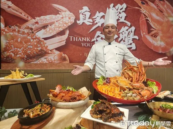▲星饗道Buffet推「蝦蟹吃到飽」。(圖/記者游瓊華攝)