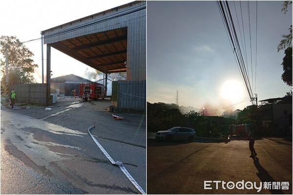 ▲▼新北三峽化學工廠火警。(圖/記者陸運陞翻攝)
