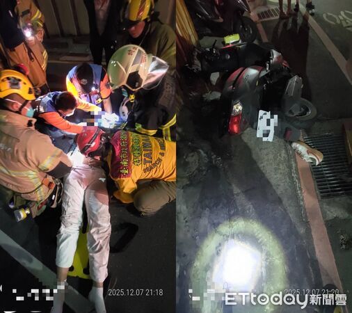 ▲台南市永康區自強路152號發生驚險車禍。(圖/民眾提供)