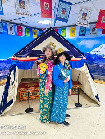 ▲▼西藏雪頓節文化活動體驗「蒙藏文化館」,面具DIY、免費藏服體驗。(圖/部落客史努比提供)