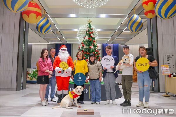 ▲▼ 全台首創耶誕毛孩點燈!嘉義福容 voco聯手「鐵雄」萌力助浪浪 。(圖/嘉義福容 voco提供)