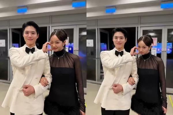 ▲▼朴寶劍終於騎到高雄Ubike!攜惠利朝聖「寶劍樹」。(圖/翻攝自Instagram/bogummy)