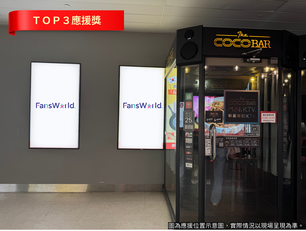 ▲K區應援燈箱版位。(圖為應援位置示意圖,實際情況以現場呈現為準。 )