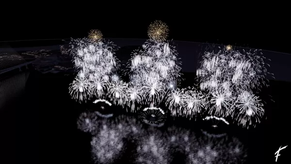 ▲閃耀新北1314跨河煙火。(示意圖/新北市高灘處提供)