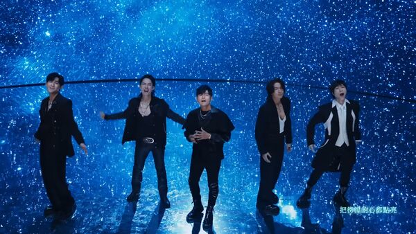 周杰倫、阿信和「F3」周渝民、言承旭、吳建豪合唱新單曲。(翻攝 相信音樂BinMusic YouTube頻道)