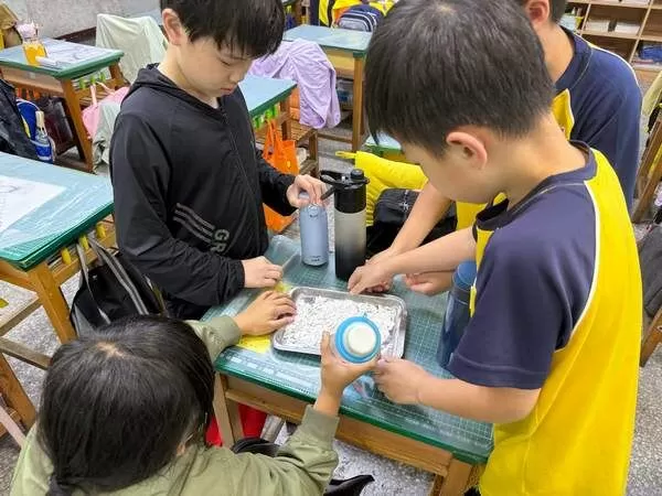 ▲桃園自強國小廚房食材廢棄物再利用