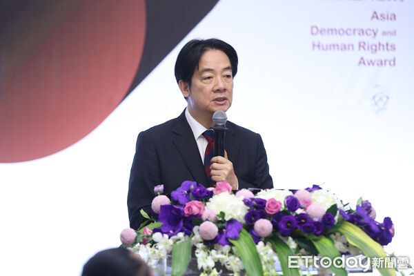▲總統賴清德出席亞洲民主人權獎頒獎典禮。(圖/記者林敬旻攝)