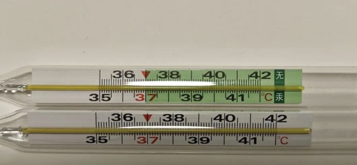 ▲水銀溫度計與無汞溫度計。(圖/翻攝每日經濟新聞)