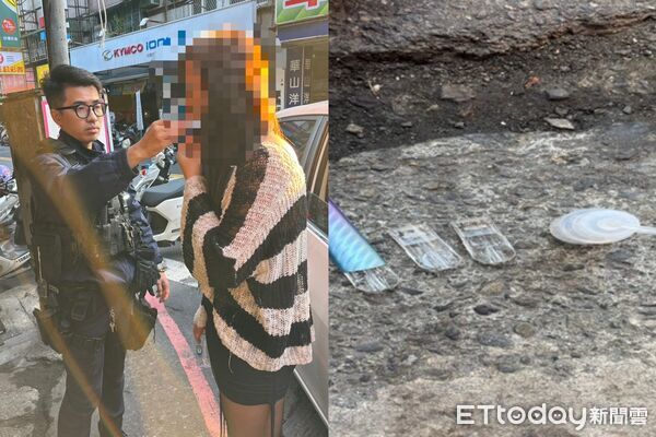 ▲▼李男吸安毒穿窄裙黑絲扮辣妹載方姓男網友,遭警查獲喪屍煙彈 。(圖/記者陳以昇翻攝)