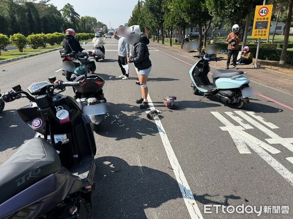▲屏科大校園機車事故。(圖/民眾提供)