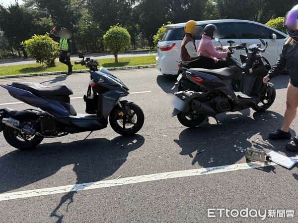 ▲屏科大校園機車事故。(圖/民眾提供)