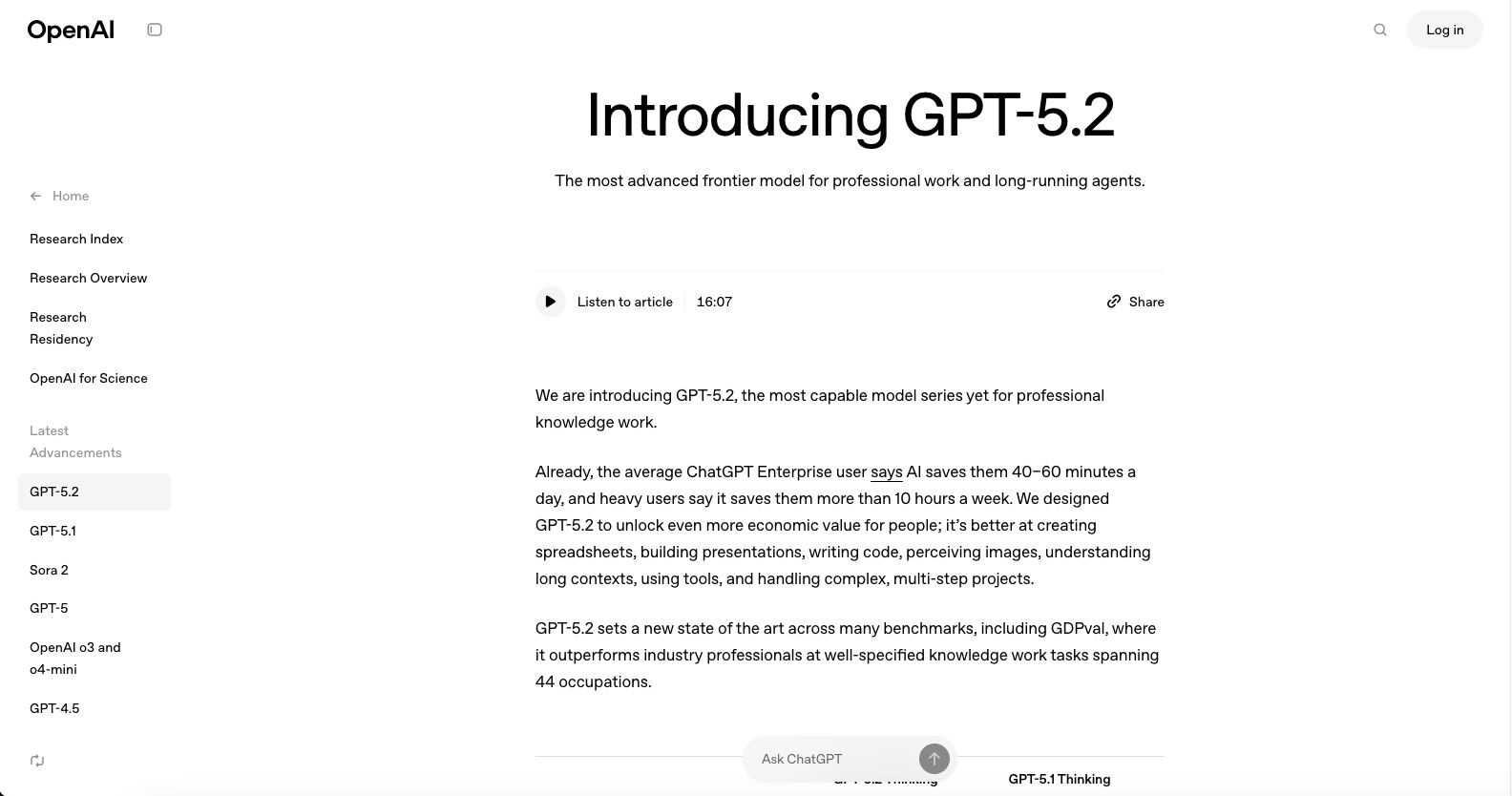 ▲▼GPT-5.2。(圖/翻攝OpenAI)