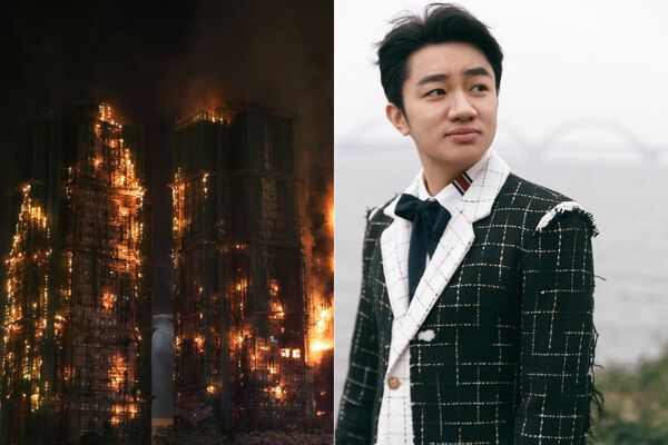 ▲▼朋友葬身香港大火! 《跑男》王祖藍「第一天打過電話」嘆:很難熬。(圖/路透、翻攝自王祖藍IG)