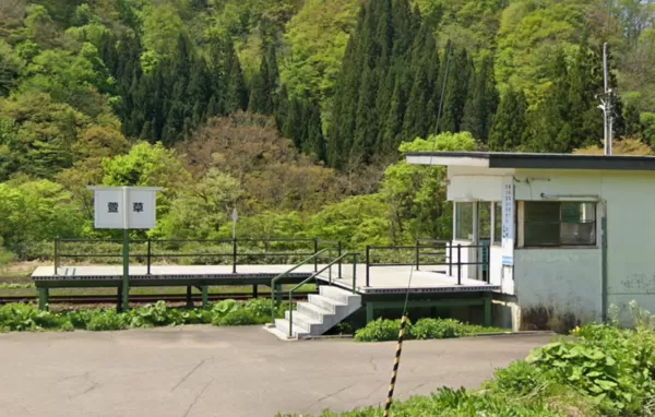 ▲▼秋田內陸線萱草站。(圖/翻攝自Google maps)