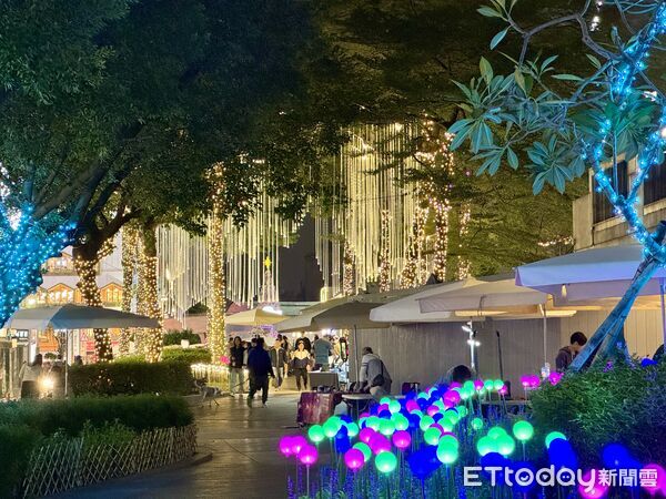 ▲2025心中山線形公園耶誕點燈。(圖/記者彭懷玉攝)