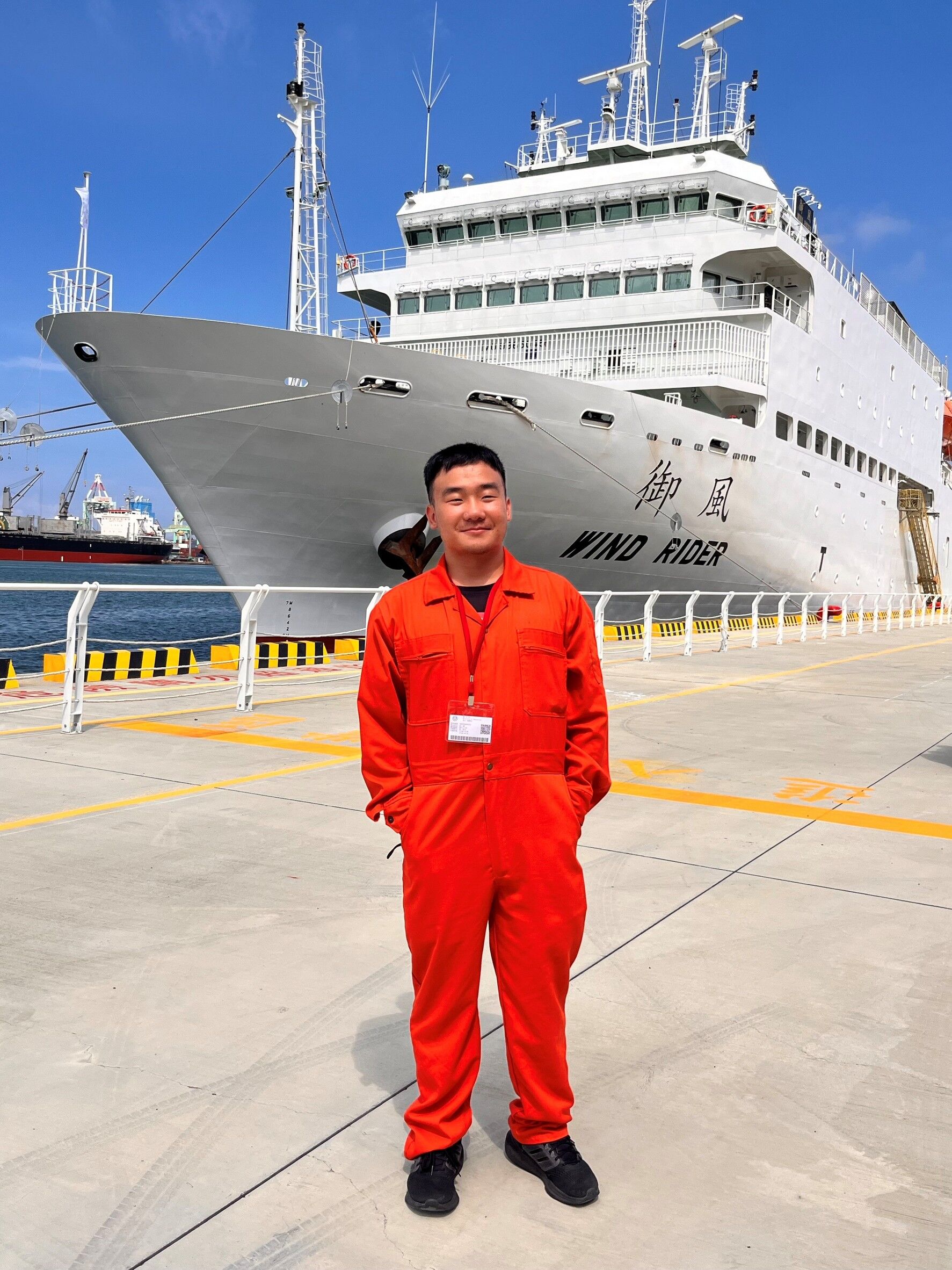 ▲▼彭士達首次參測,高分通過一等管輪測驗。(圖/航港局提供)