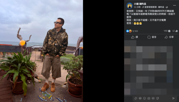 ▲▼小鐘(鐘呈昀)圖/翻攝自Facebook/小鐘鐘呈昀)