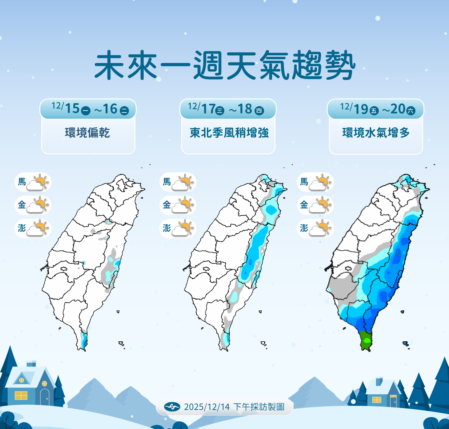 ▲▼未來一周天氣。(圖/氣象署提供)