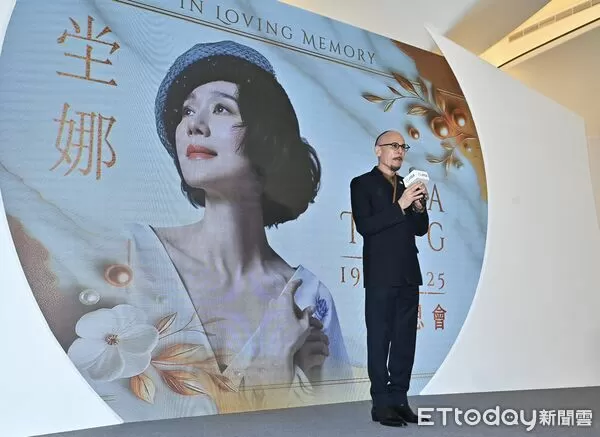 ▲ 《IN LOVING MEMORY 坣娜 NA TANG追思會》今(14)日於猶太社區中心JCC大禮堂舉行,坣娜老公薛智偉出面受訪。(圖/記者李毓康攝)